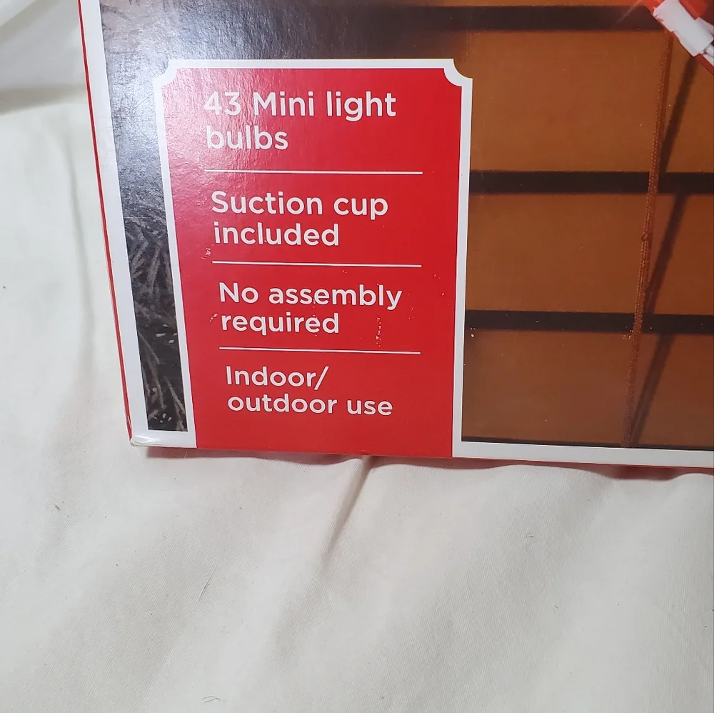Holiday Time Lighted Ornament Hanging Decoration 43 Mini Light Bulbs